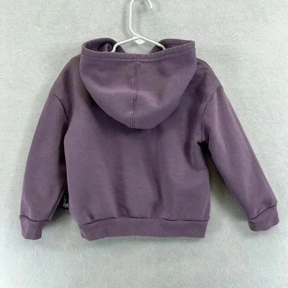GAP x Disney Girls Hoodie Sweatshirt Size 4 Lavender Graphic Cotton/Polyester